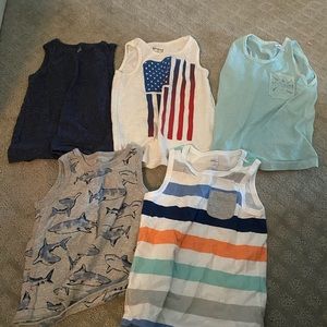 5 boys tanks Jumping Beans & Carter’s size 4T